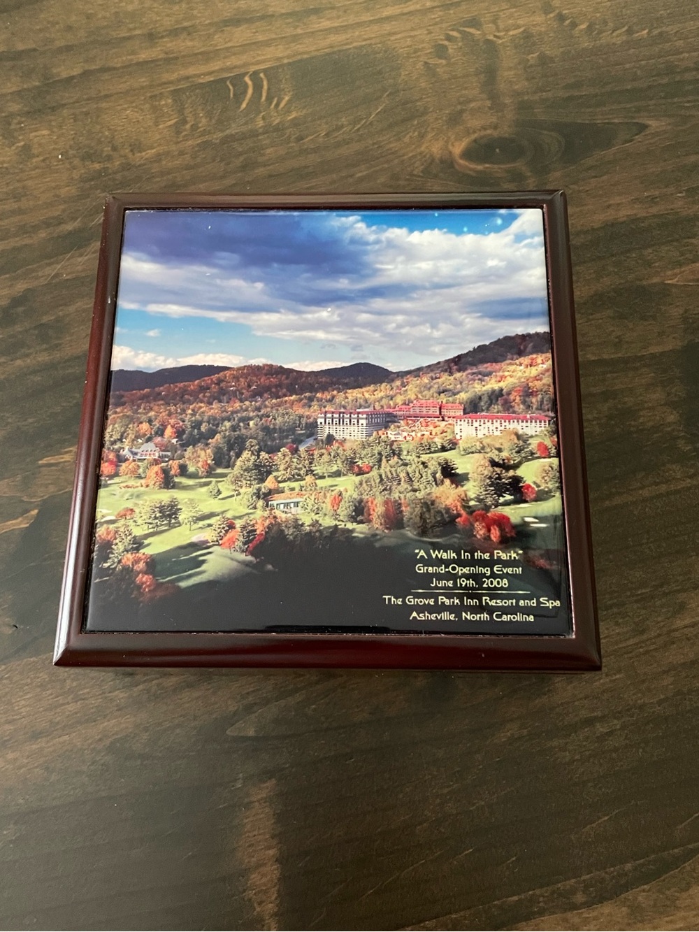 Commemorative Wooden Box - The Omni Grove Park Inn in